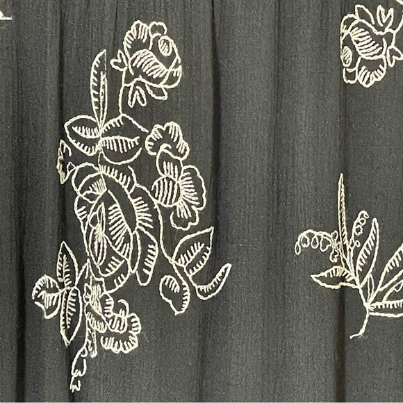 Lulu's Black Dress with White Embroidery No One Quite Like You - Picture 8 of 10